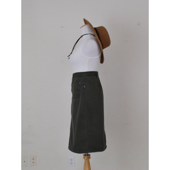 Vintage 80s Green All Cotton high waisted skirt size 10P |‎ 33 waist - Picture 2 of 10